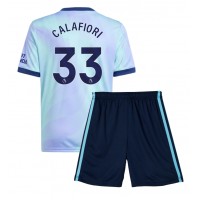 Camiseta Arsenal Riccardo Calafiori #33 Tercera Equipación para niños 2024-25 manga corta (+ pantalones cortos)